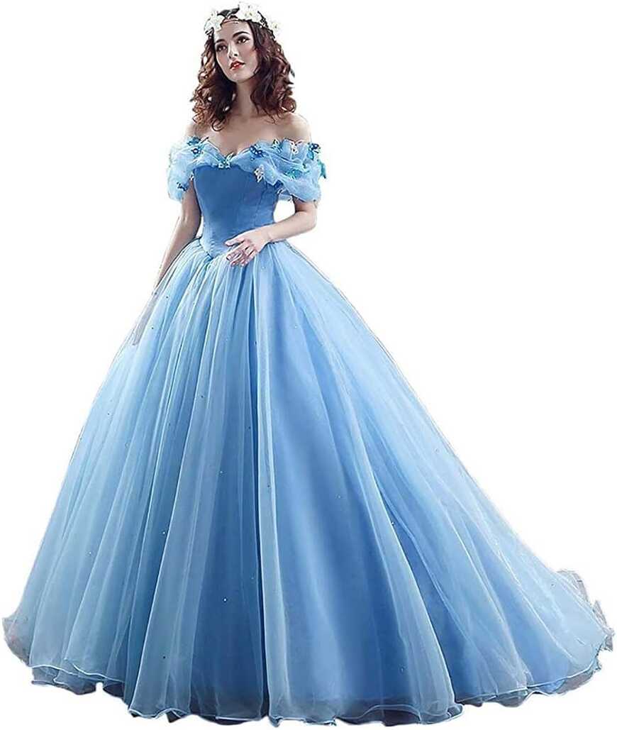 Buy yinyyinhs Women&#39;s Ball Gown Cinderella&#39;s Off The Shoulder ...