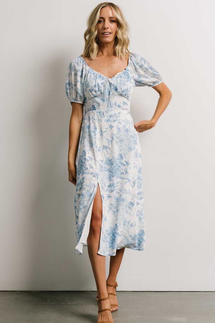 Cadence Midi Dress | Blue Floral | Baltic Born