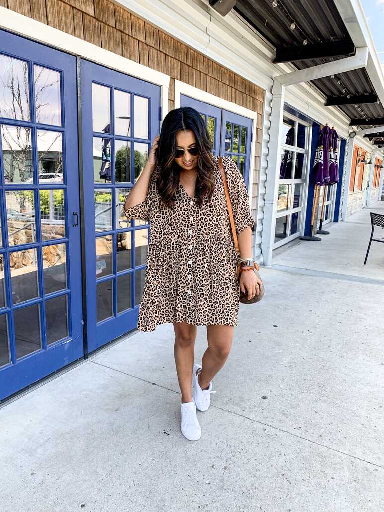 Casual Dress Outfit Ideas: Dress with Sneakers