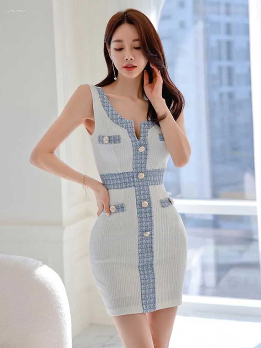 Casual Dresses Korean Fashion Summer Elegant Women Short Dress ...