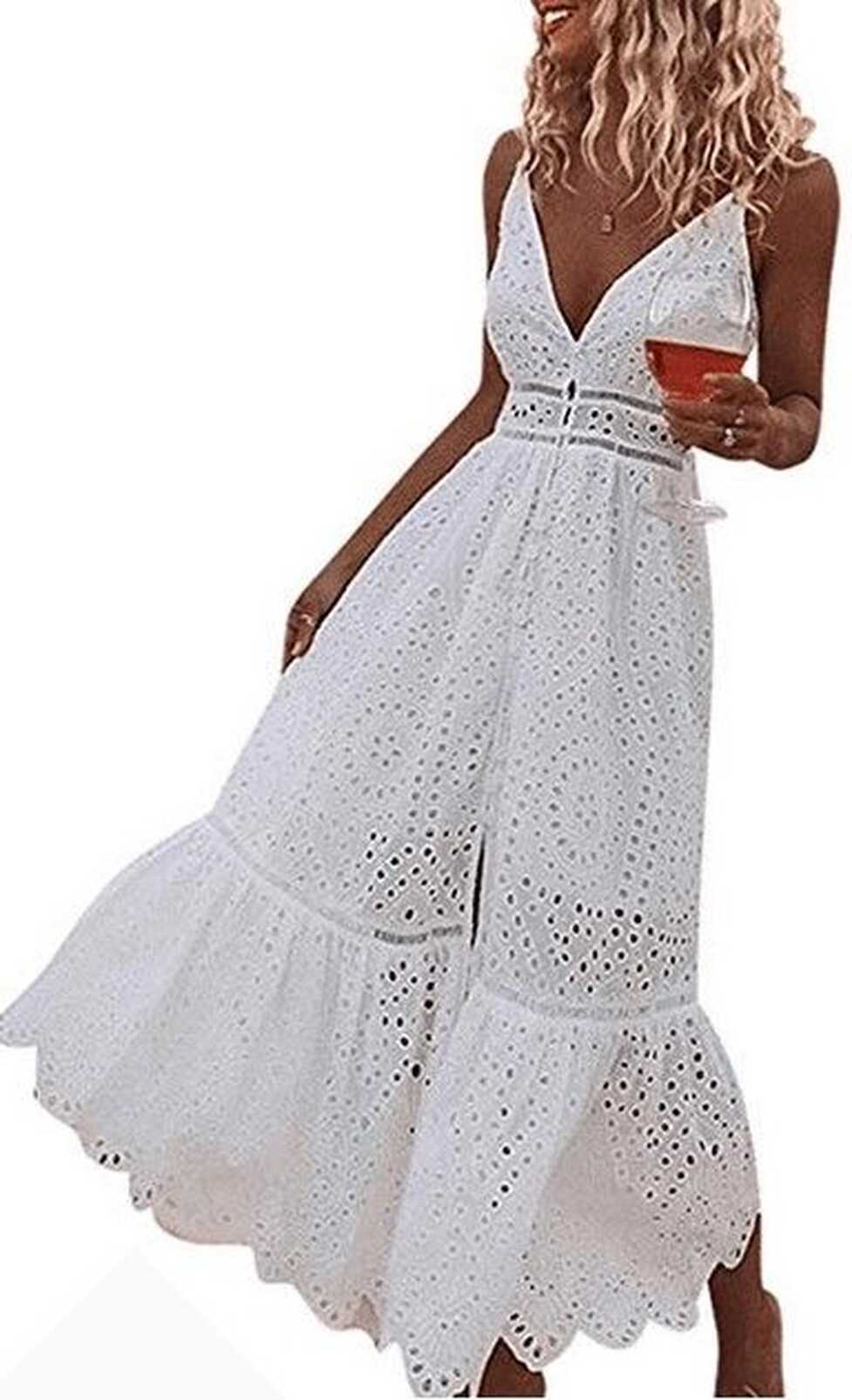 Casual White Beach Dresses - | Flattering summer dresses for 2019