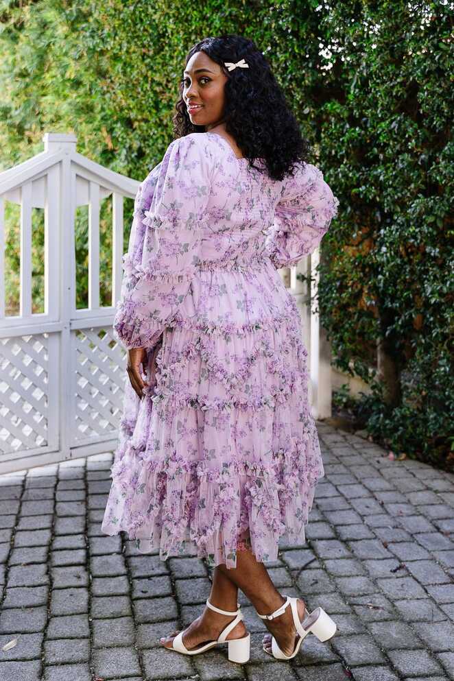 Catherine Midi Dress in Lavender – Ivy City Co