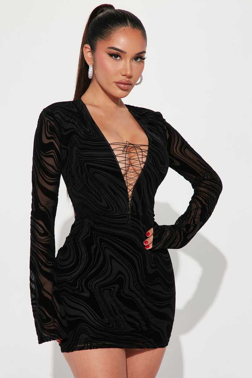 Caught Up Mesh Mini Dress - Black | Fashion Nova, Dresses ...