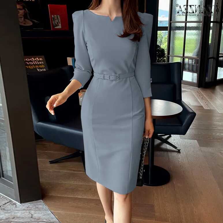 Celmia ZANZEA Korean Style Women&#39;s OL Work Office Bodycon Dresses ...