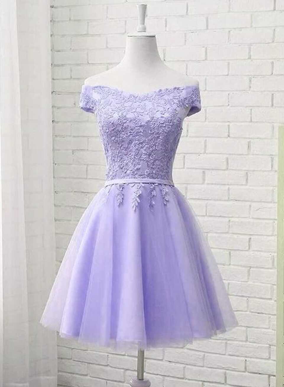 Charming Lavender Sweetheart Knee Length Homecomin Dress, Short ...