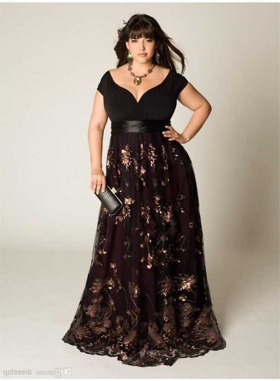 Cheap Plus Size Evening Dresses Sleeves A Line Off The Shoulder ...