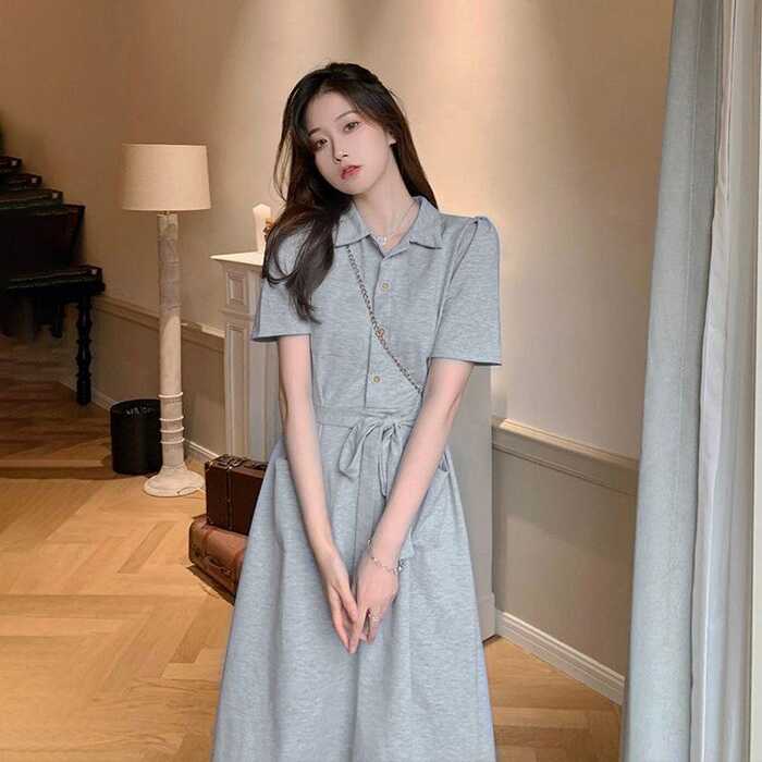 Cheap Shirt Dress Summer Korean Version of Loose Thin High Waist ...