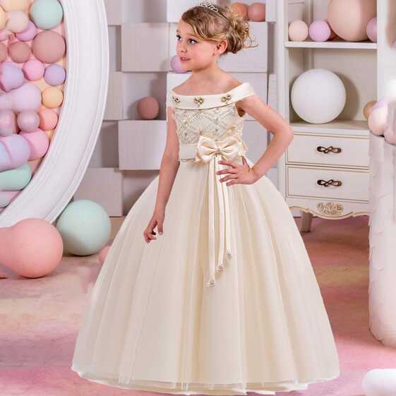 Cheap Wedding Kids Dress for Girls Evening Children Flower ...