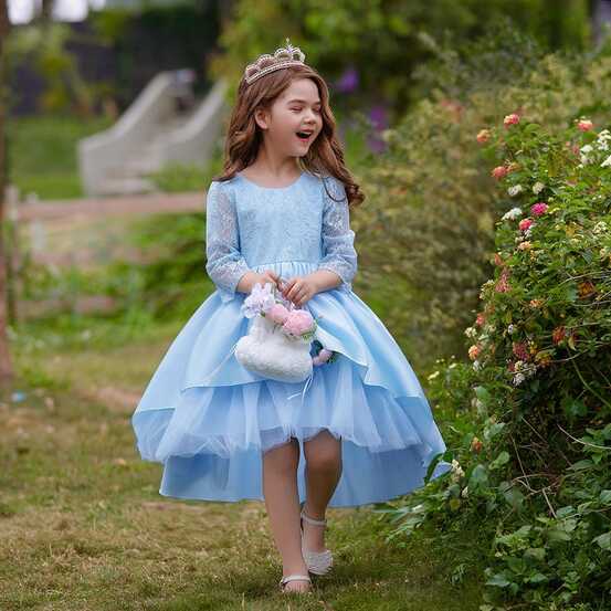 Cheap White Long Bridesmaid Kids Dresses For Girls Sequin Gown ...