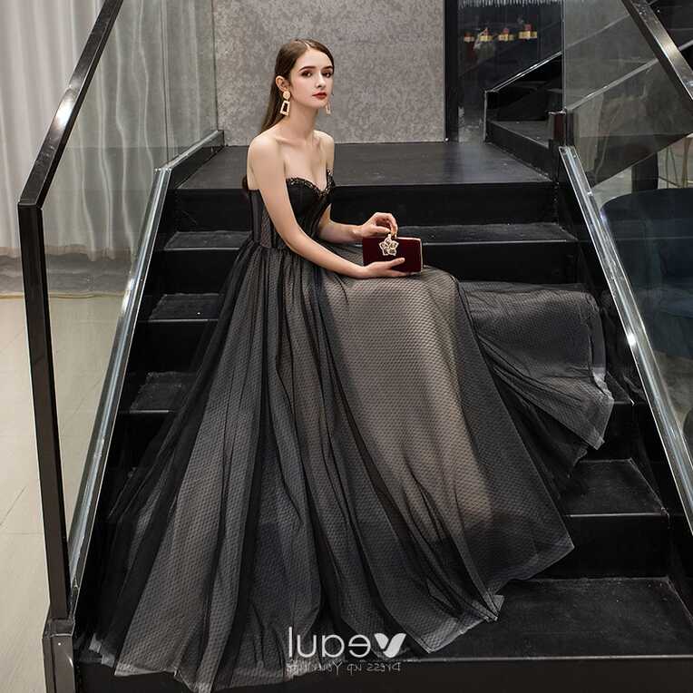 Chic / Beautiful Black Evening Dresses 2019 A-Line / Princess ...