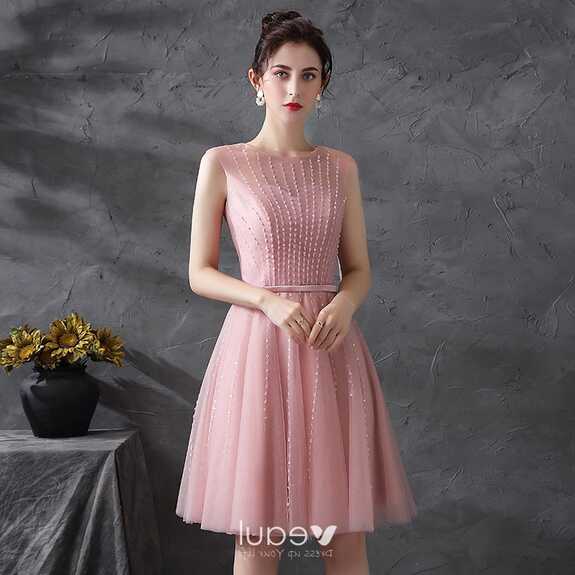 Chic / Beautiful Blushing Pink Sequins Cocktail Dresses Party ...