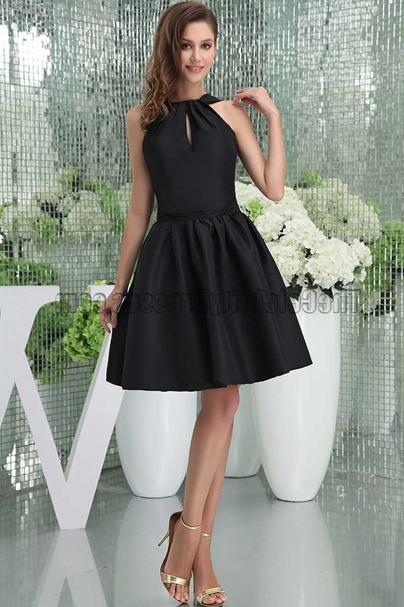 Chic Short Black A-Line Party Graduation Little Black Dresses ...