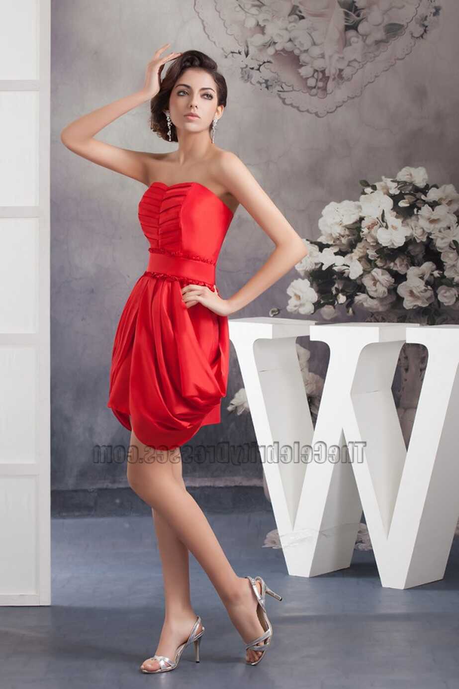 Chic Strapless Short Red Party Cocktail Homecoming Dress ...