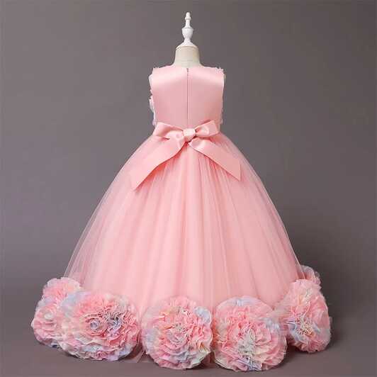 Children Girls Party Wear Long Floral Wedding Dresses - China ...