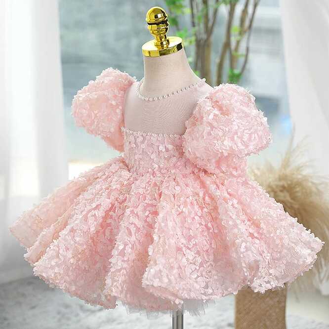 Children Party Dresses Fluffy Princess 1 Year Birthday Baby Girls ...