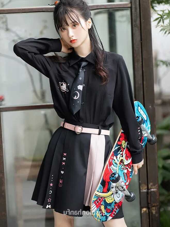 Chinese Clothing Black Modern Hanfu Dress - Fashion Hanfu