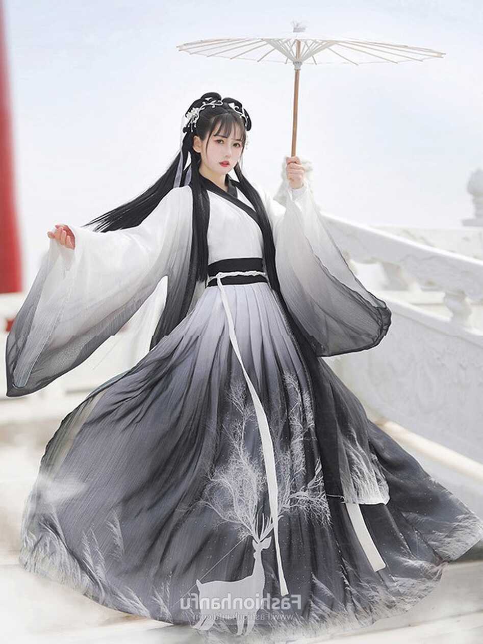 Chinese Hanfu Clothing Fairy Skirt Three-Piece Set - Fashion Hanfu