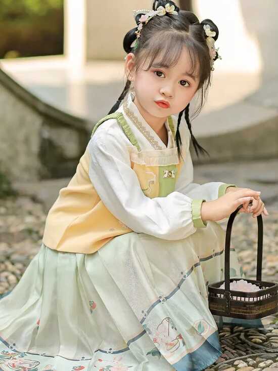 Chinese Improved Ancient Clothing Kids Dress For Girls - Fashion Hanfu