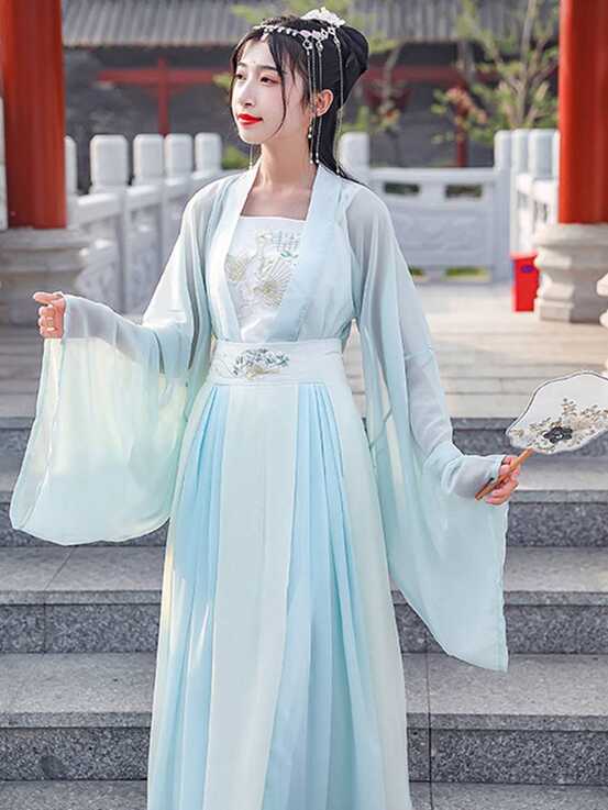 Chinese Style Dress Hanfu Clothing For Women With Exquisite ...