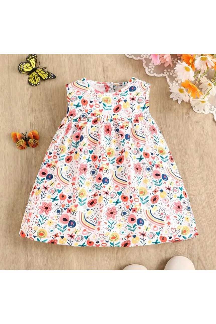 Choice Cute Casual Floral Baby Girl Dress Short Sleeve, Knee ...