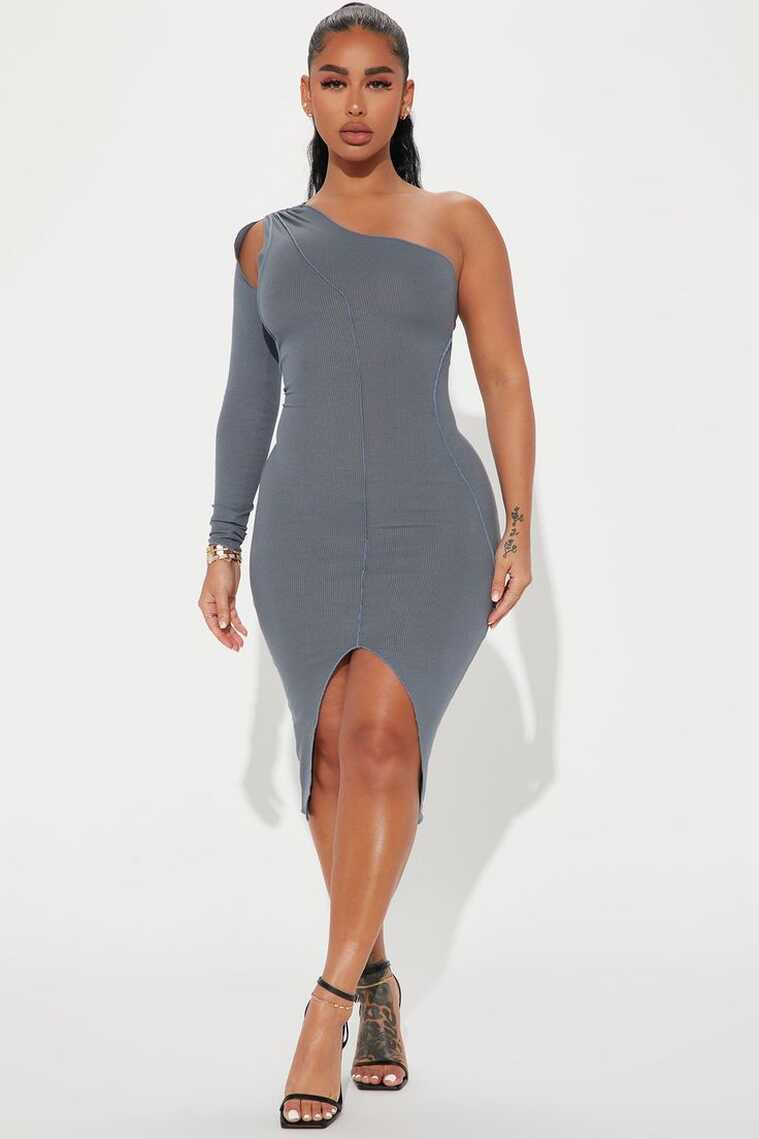 Christy Ribbed Midi Dress - Teal in 2024 | Ribbed midi dress ...