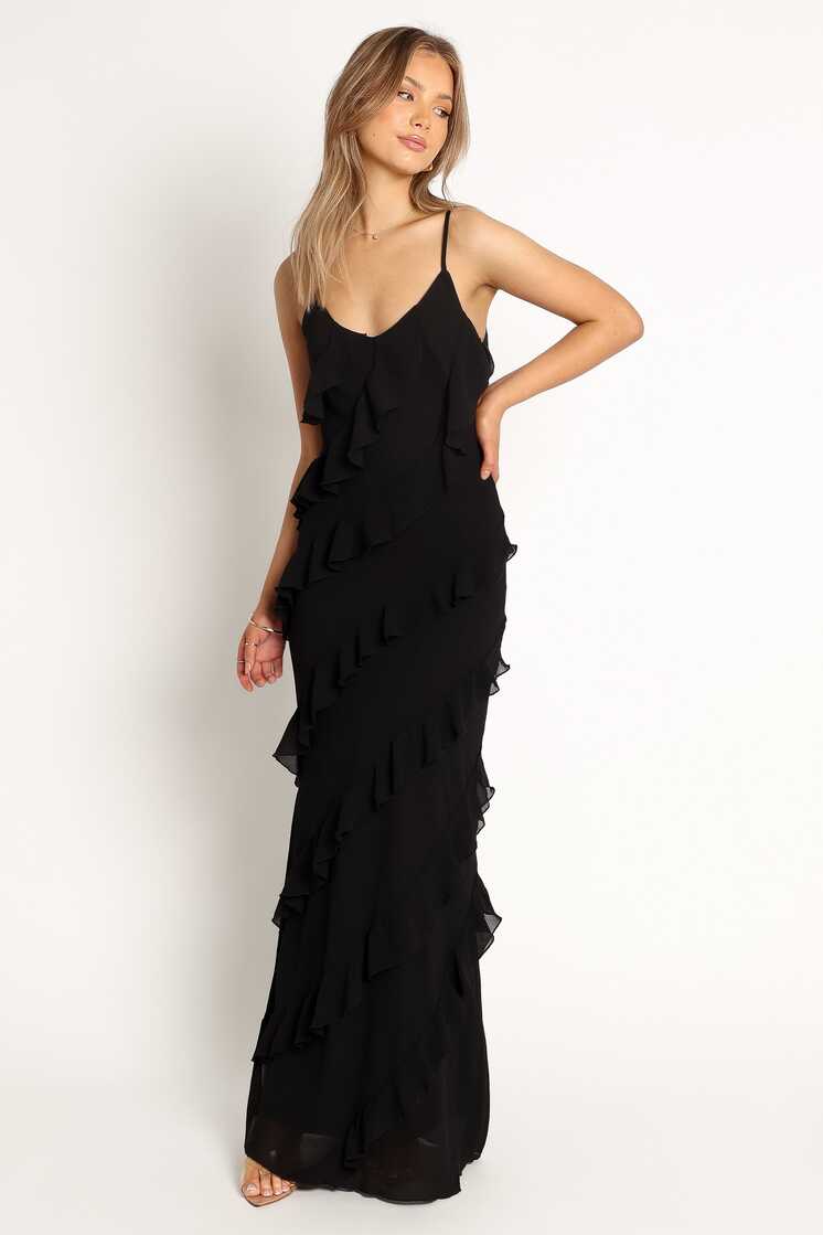 Ciao Ruffles Maxi Dress - Black - Petal &amp; Pup USA