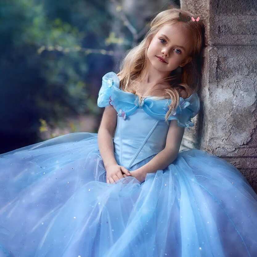 Cinderella 2022 Dusty Blue Childrens Dress For Baby Girls Perfect ...