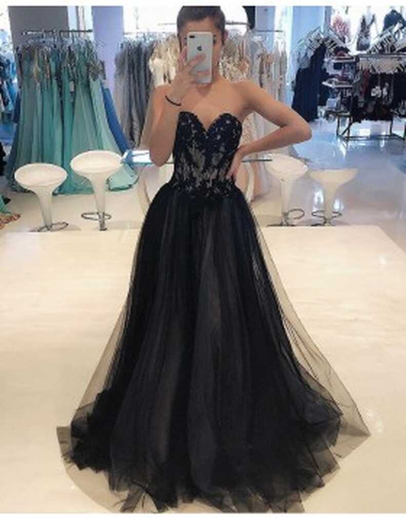 Classic Black Prom Dresses Online - Hocogirl.com - Tulle