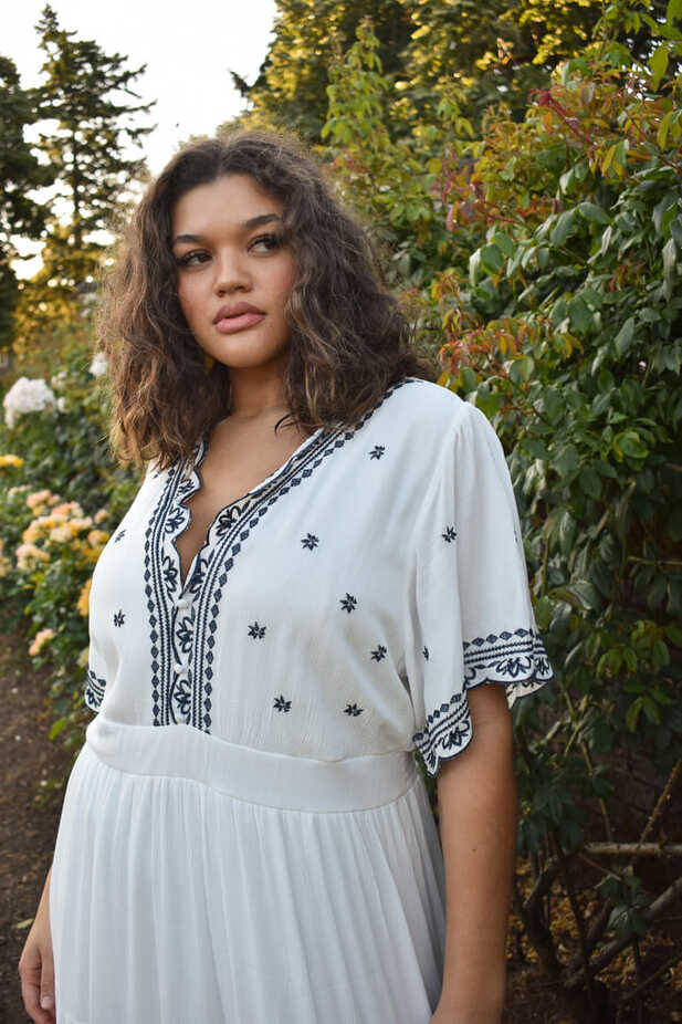 Cleo White Boho Maxi Dress