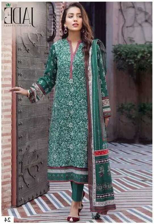 Cotton Firdous Urbane Printed Pakistani Dress, Machine wash at Rs ...