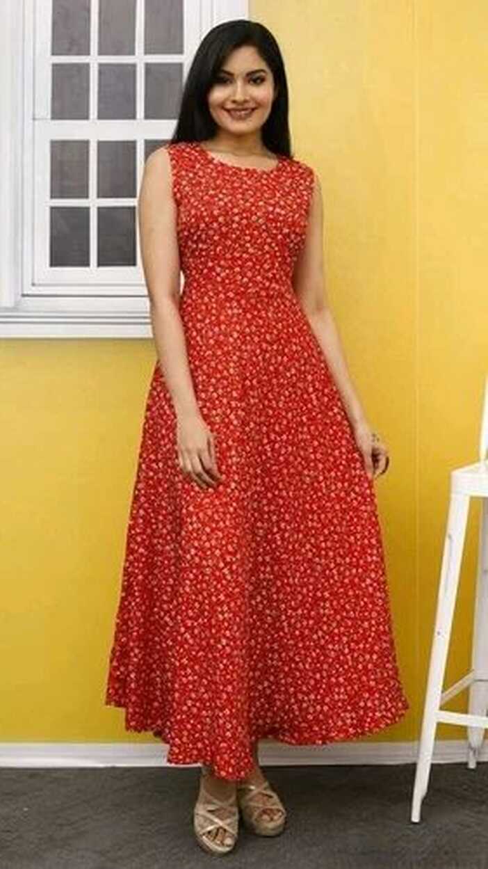 Cotton Frocks &amp; Dresses Ladies Sleeveless Dress, Size: S M L XL ...