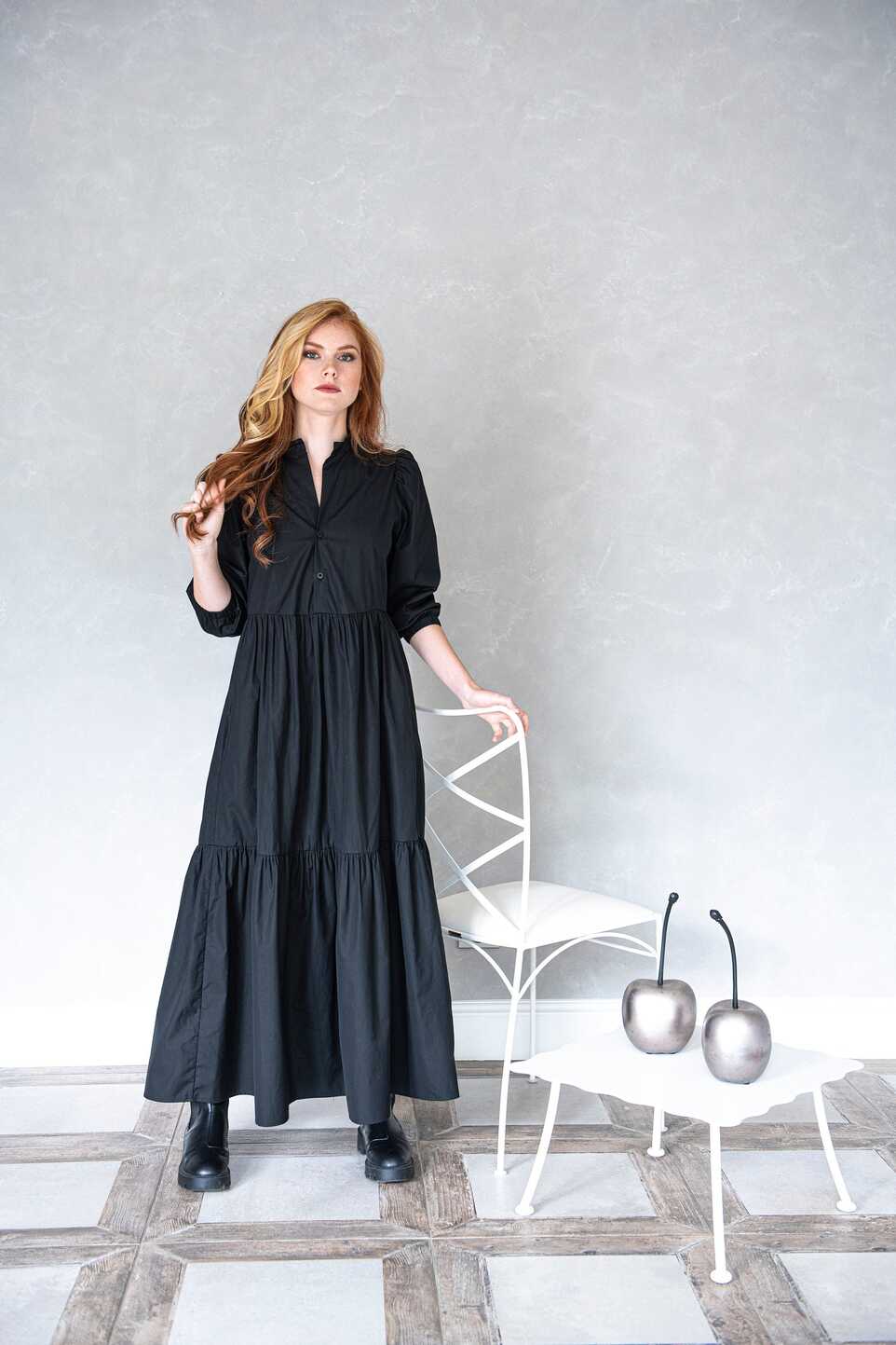 Cotton Maxi Dress With Sleeves - Etsy