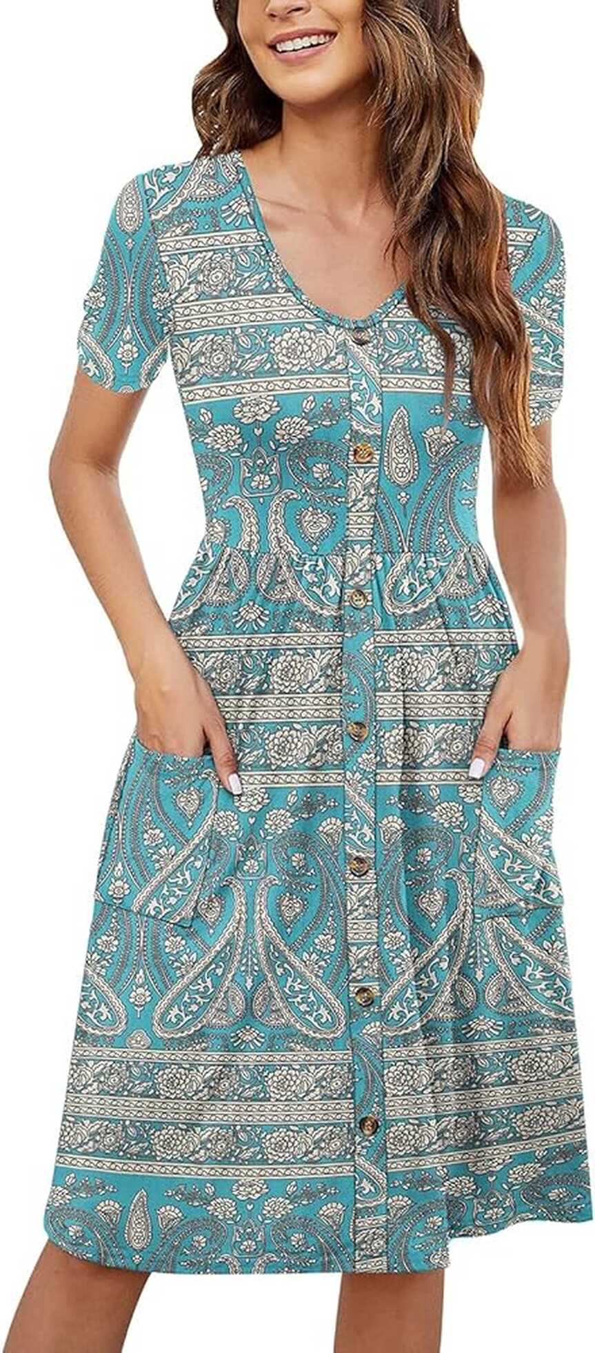 Cotton Summer Dresses for Women UK Size 16 Women Summer Fashion ...