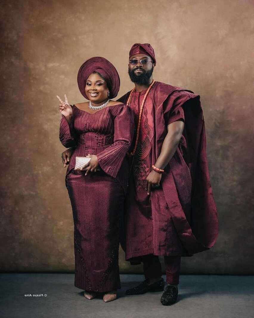 Couples Aso Oke Wedding Attire, Aso Oke Agbada, Bride Aso Oke ...