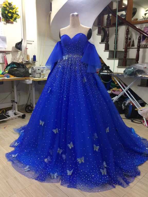 Crystals Princess Dress Blue Dress Sparkly Dress Fairy Dress ...