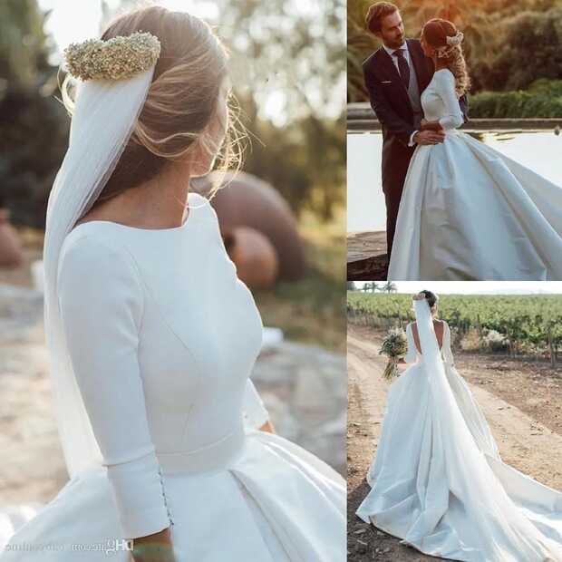 Custom Made Elegant Country Style Overskirt Wedding Dress With ...