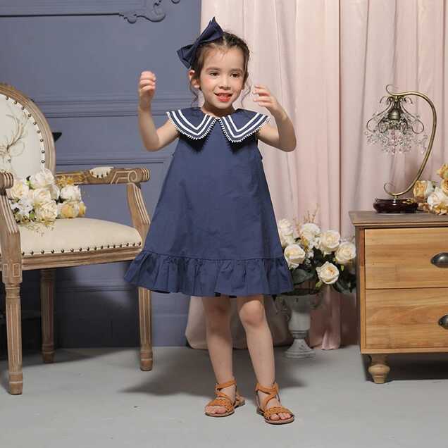 Customized Sleeveless Girl Cotton Dress Girl Summer Wear Soft ...