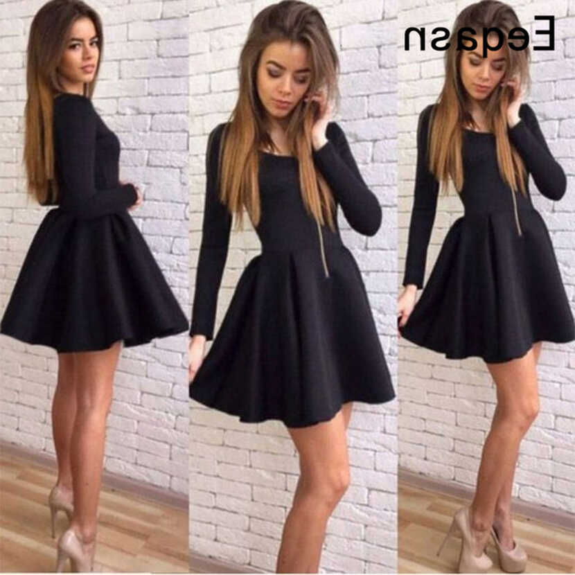 Cute A Line Black Graduation Prom Dresses Party Dress Short Soft ...