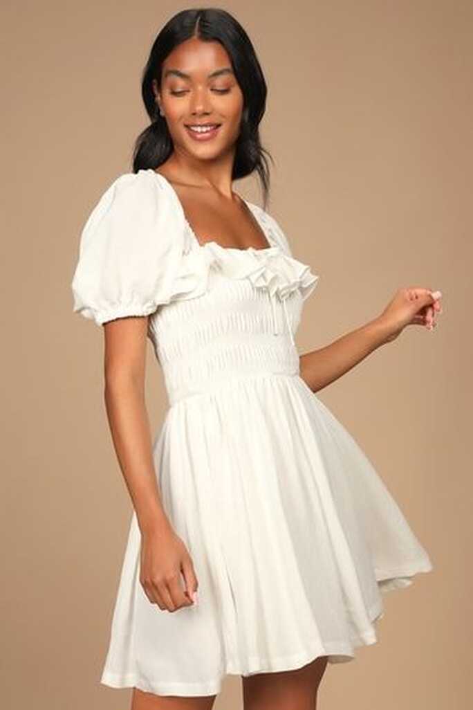 Cute Little White Dresses for Women | Short White Dresses | Lulus ...