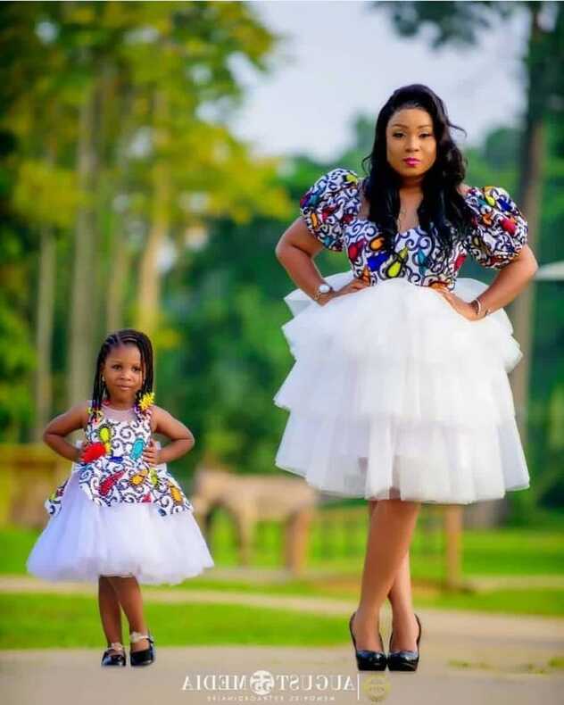 Cute Mummy And Baby Ankara Matching Gown Styles