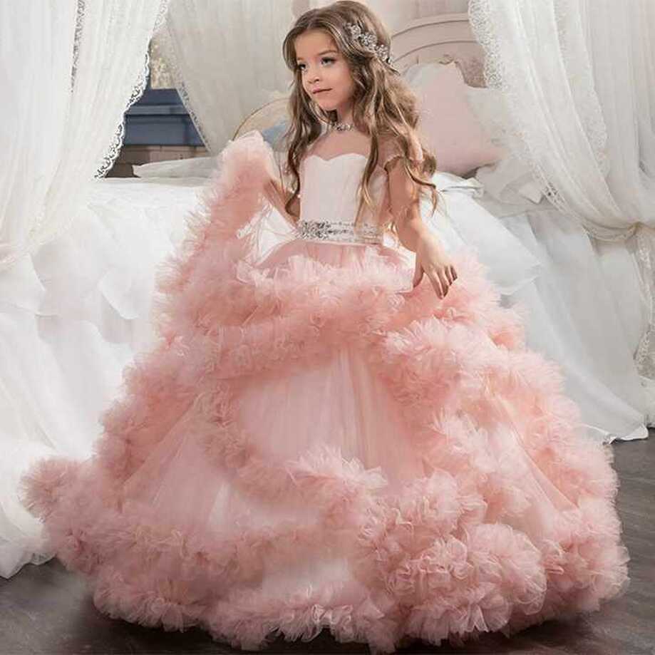 Cute Promotional Girls Dress Ball Gown Puffy Princess Baby Party ...