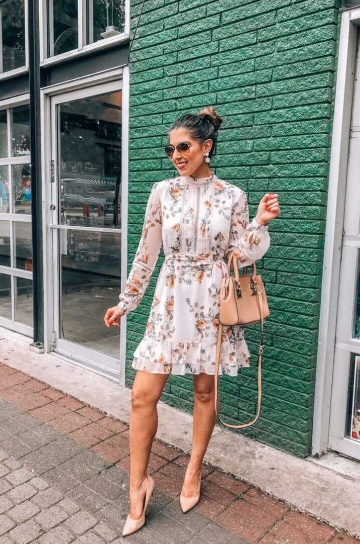 Cute Summer Floral Dress with Ruffles - Naomi Noel Style