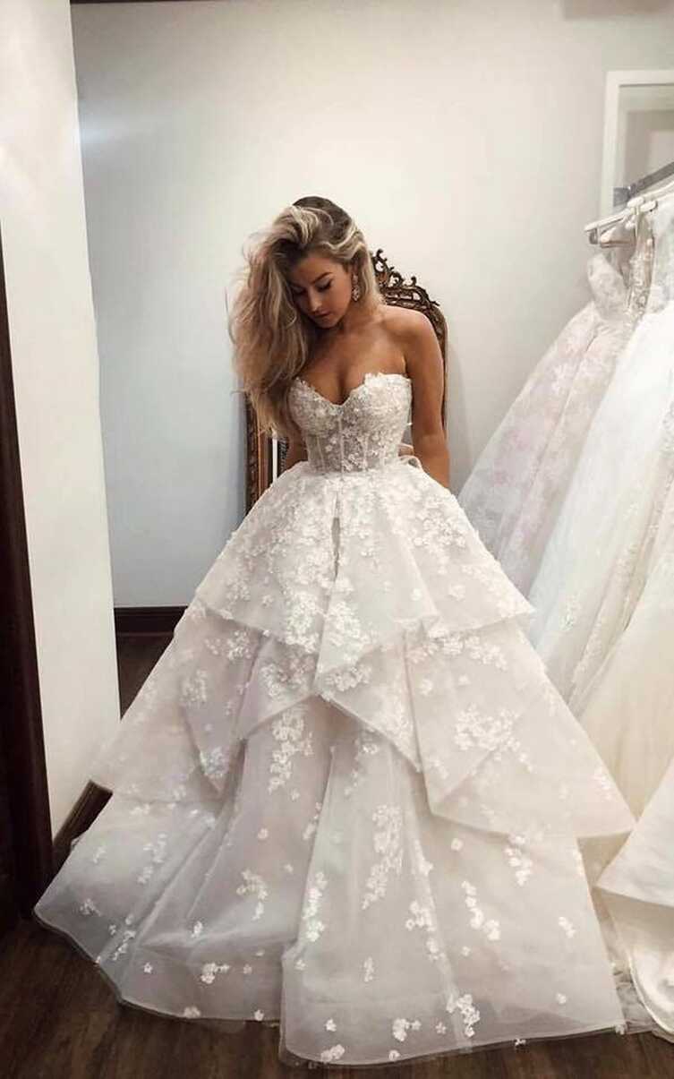 Cute and Sexy Strapless Vintage White Princess Wedding Dress, Made ...