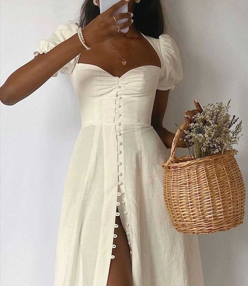 Cute white summer dress