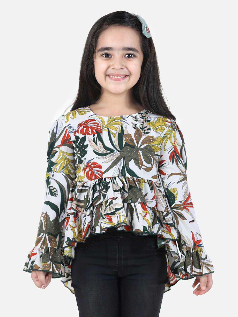 Cutiekins Girls Polyester Full Sleeve Top (White,)