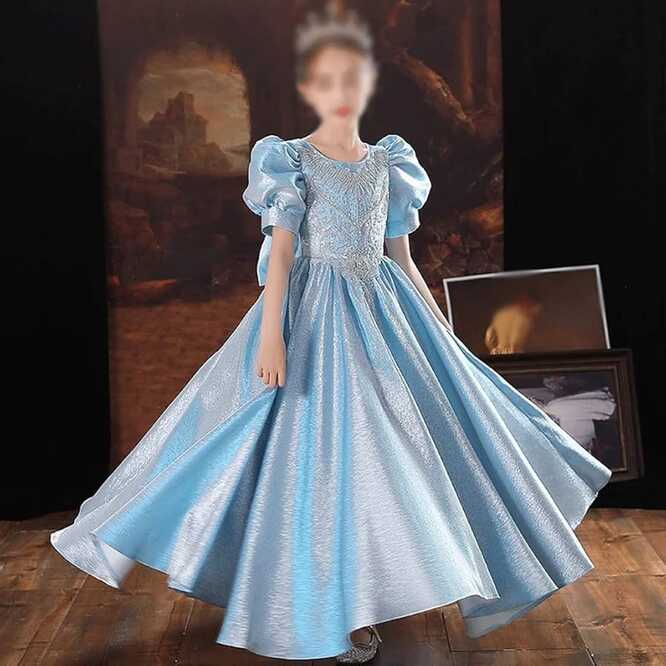 DHTDVD Children Back Big Bowknot Ball Gowns Kids Evenning Party ...