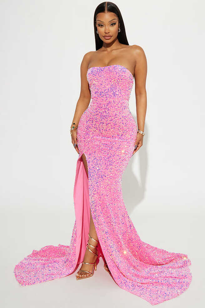 Dahlia Sequin Gown - Pink | Fashion Nova, Dresses | Fashion Nova