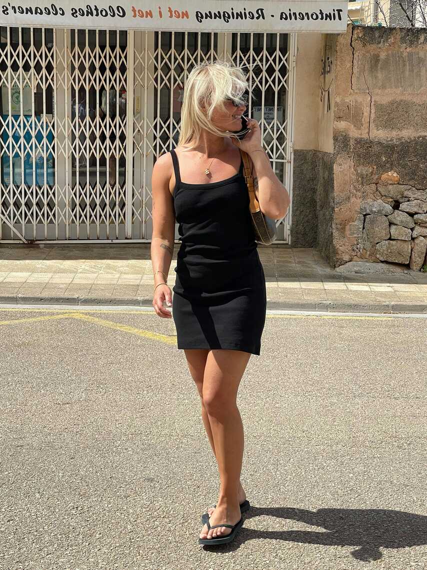 Daily Tank Dress Ribbed Black - Black | Djerf Avenue