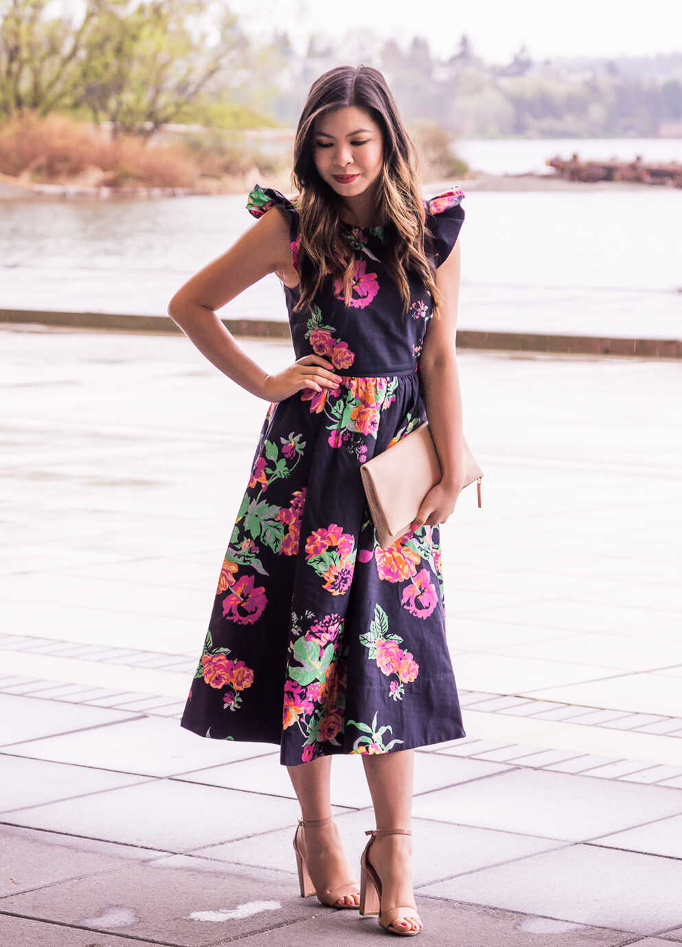 Dark Floral Dress | Just A Tina Bit