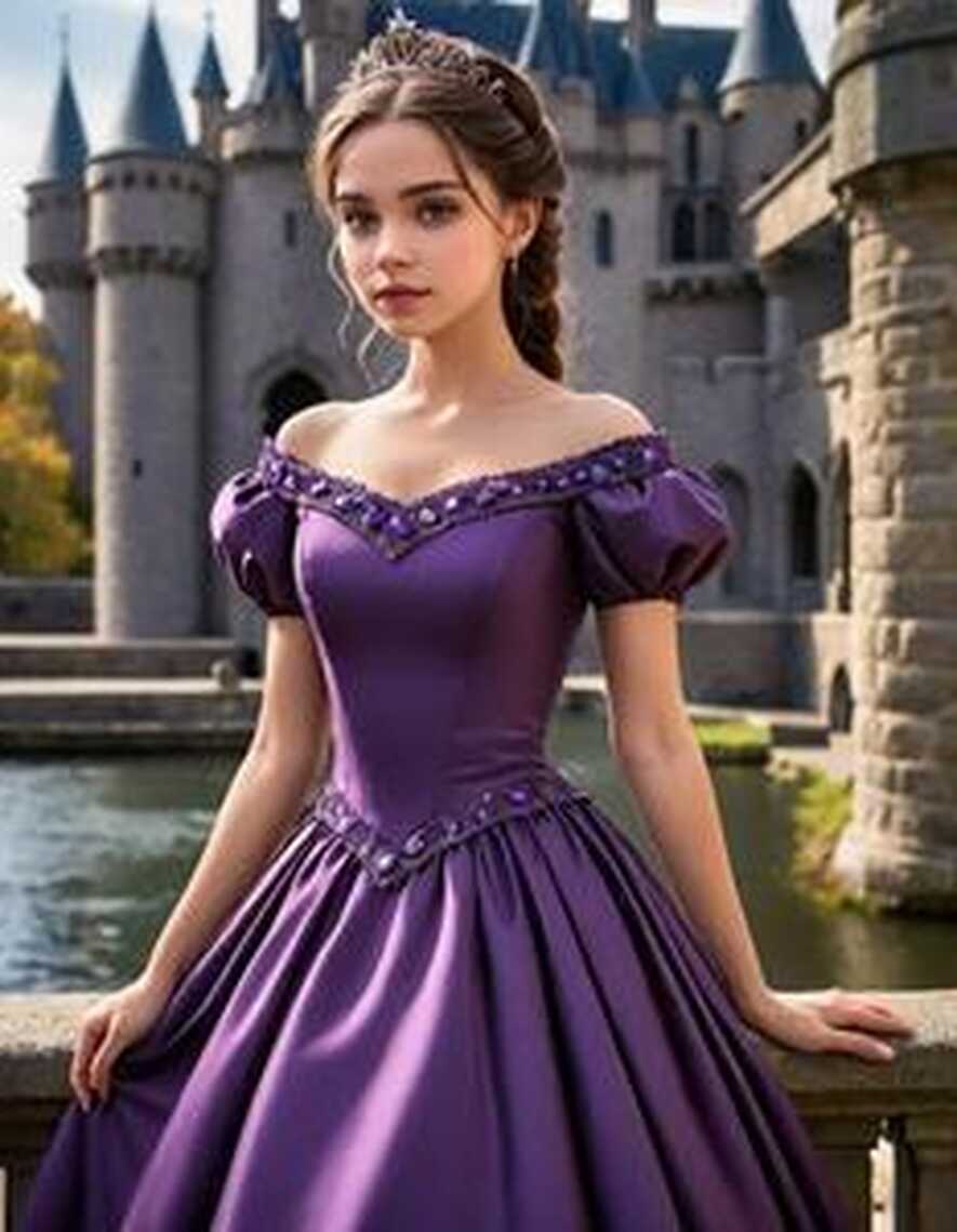 Dark Purple Princess Dress Face Swap ID:1895647